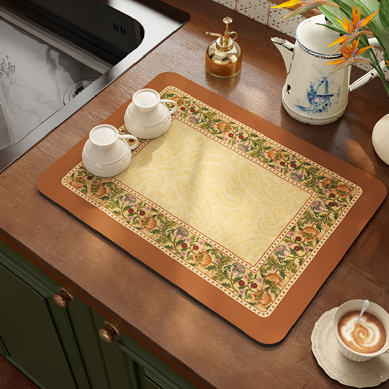 American retro elegant sink mat