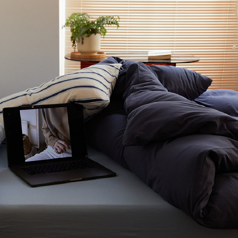 3design blue simple bedlinen set