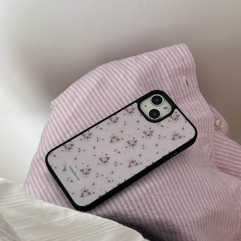 girly floral pink iphone case