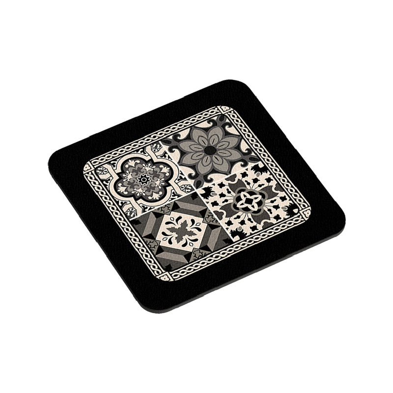 elegant geometric pattern bathroom coaster