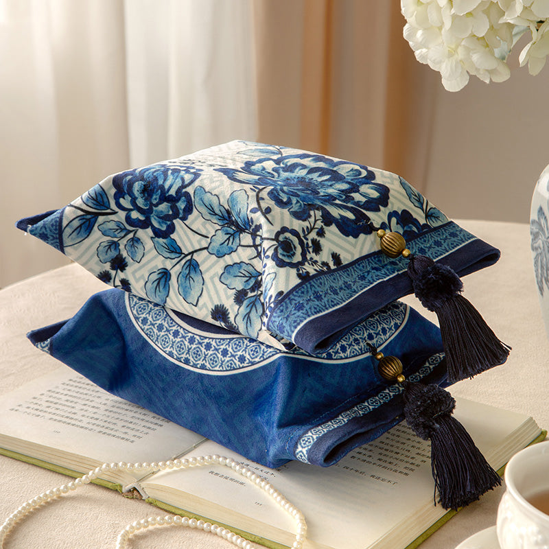 2design blue flower elegance tissue case