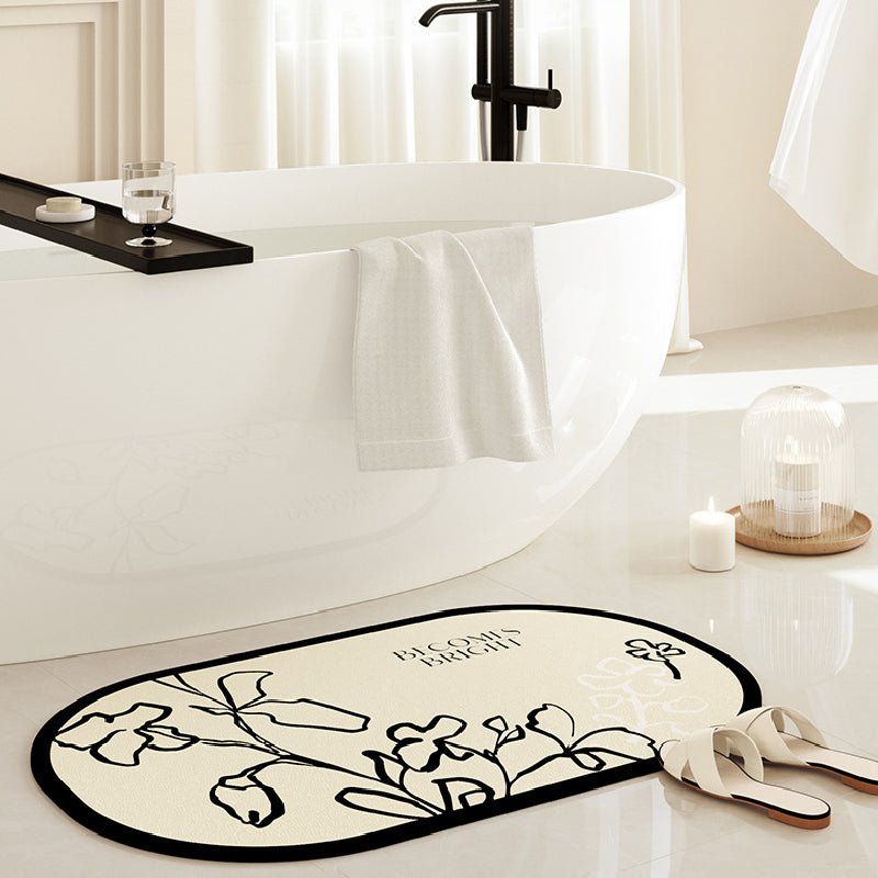 becomes bright nile flower bath mat