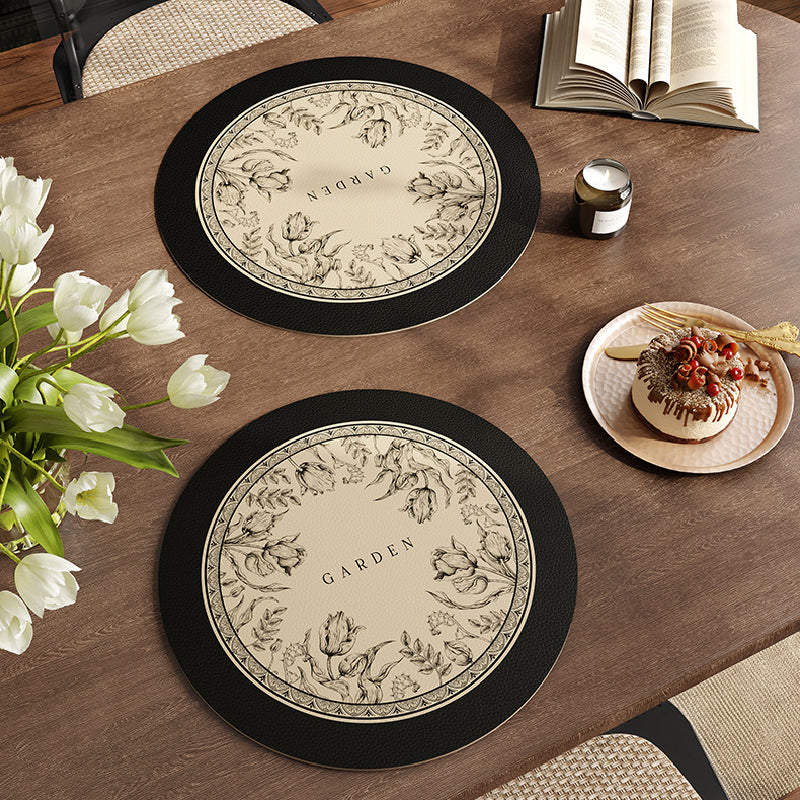 2design black bloom tulip place mat