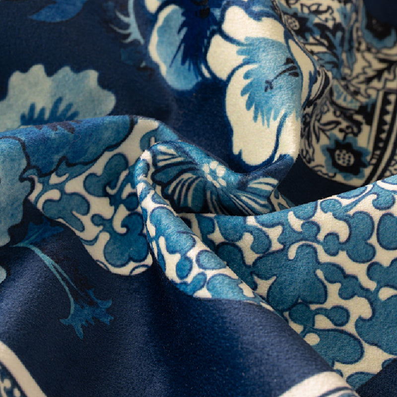 blue flower elegance table cloth
