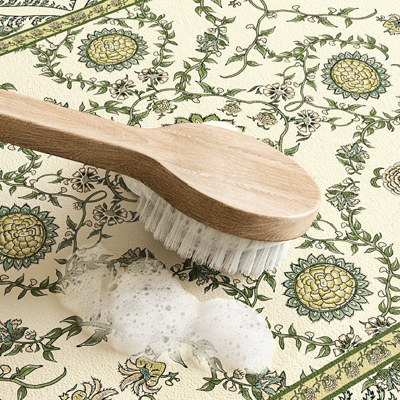 green ethnic vintage bath mat