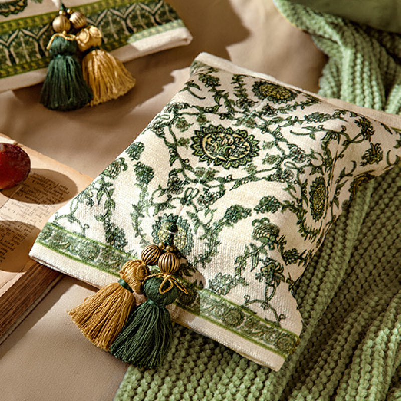 green ethnic vintage tissue case