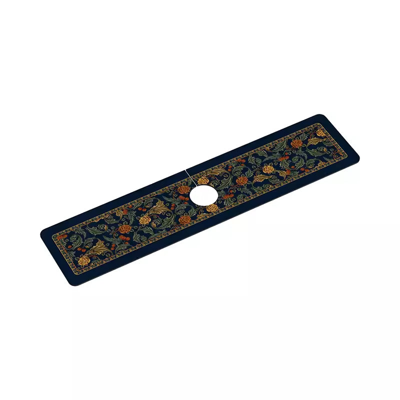 elegant black flower bathroom coaster