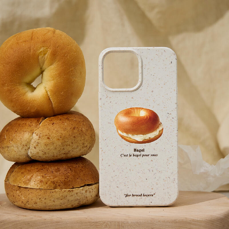 bagel latte natural iPhone case