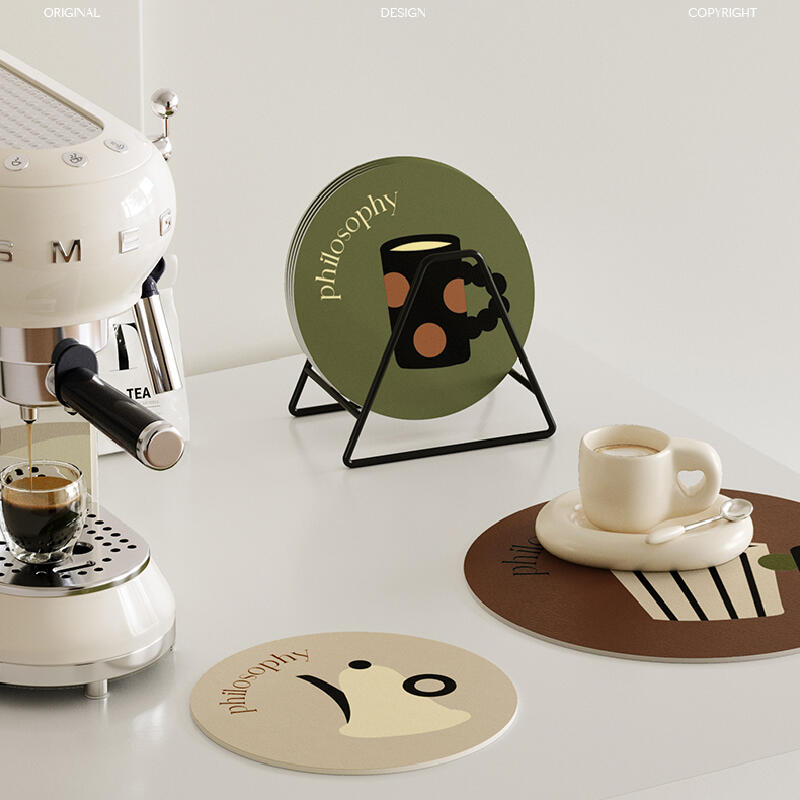 4design retro illustration coaster