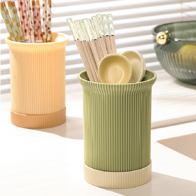 3color twotone natural cutlery stand drainer
