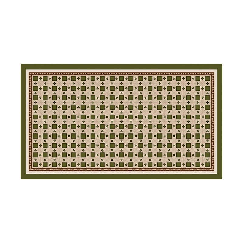 green retro tile square table mat