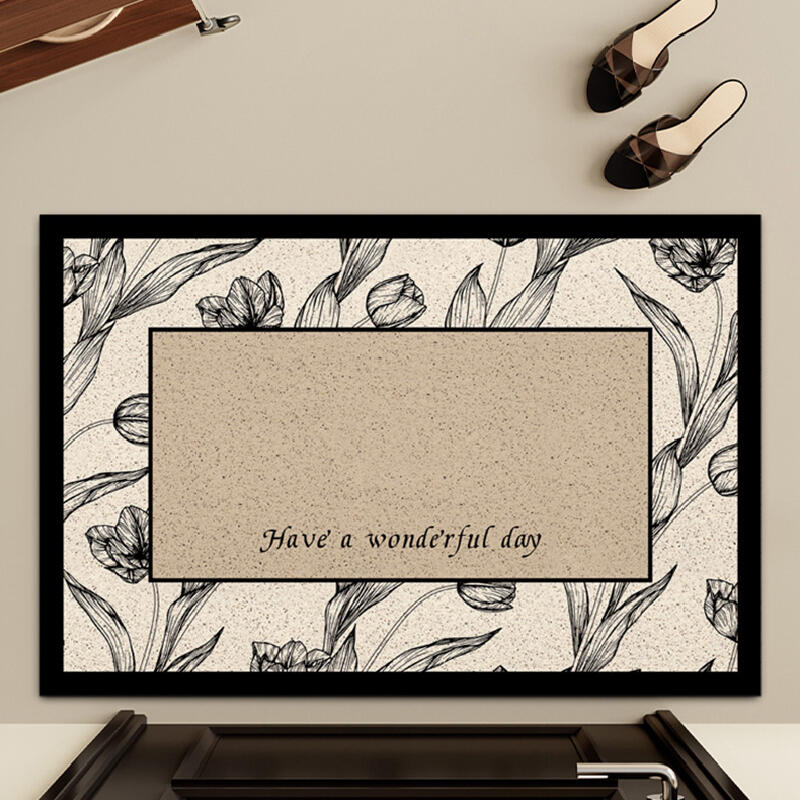 luxury wonderful flower door mat