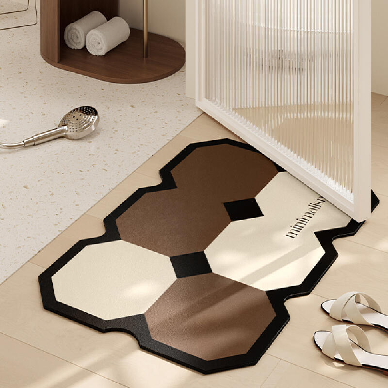 square minimalism brick bath mat