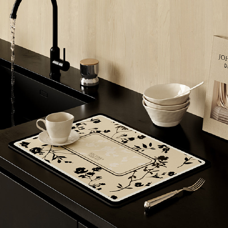 black moon light sink mat
