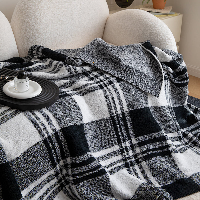 4design monotone geometric pattern blanket