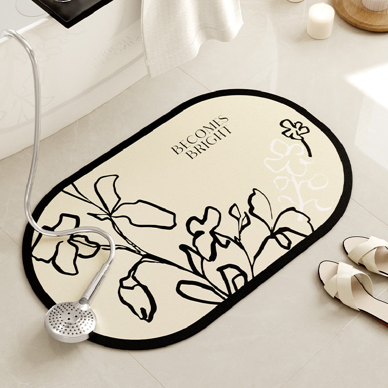 becomes bright nile flower bath mat