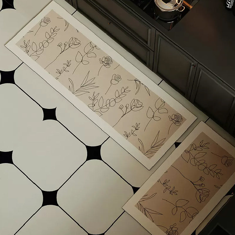 3design bamboo simple kitchen mat