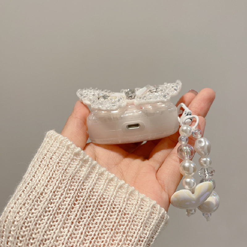 girly beads butterfly airpods case