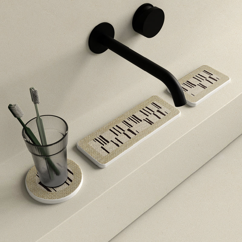 4design stripe bathroom coaster