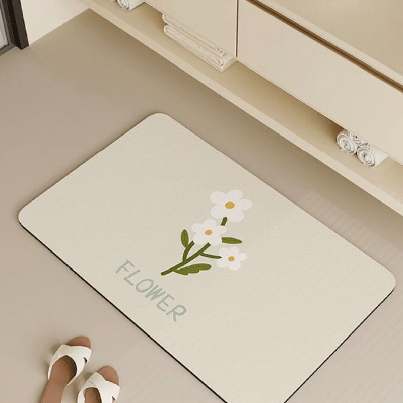 2design casual flower girly bath mat