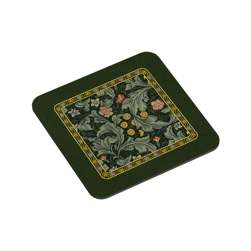 elegant black flower bathroom coaster