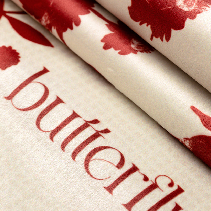 burgundy red fower table cloth
