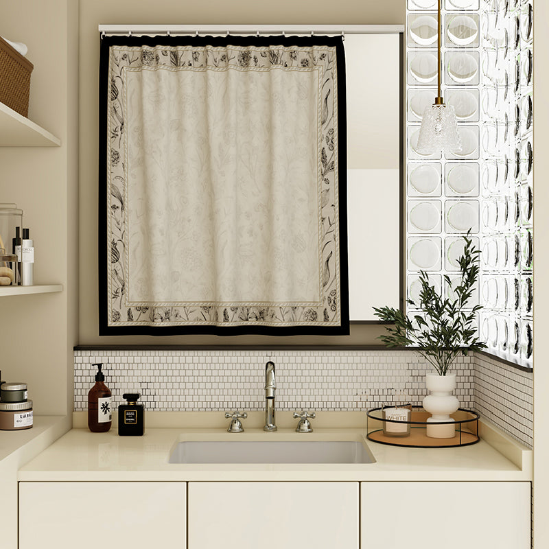 3design monotone floral curtain