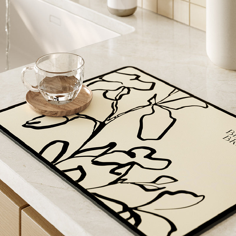 becomes bright nile flower sink mat