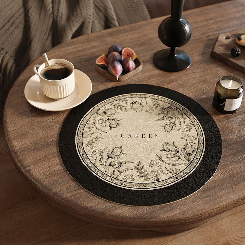 2design black bloom tulip place mat