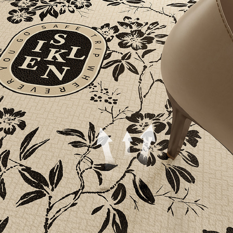 4design monotone floral door mat
