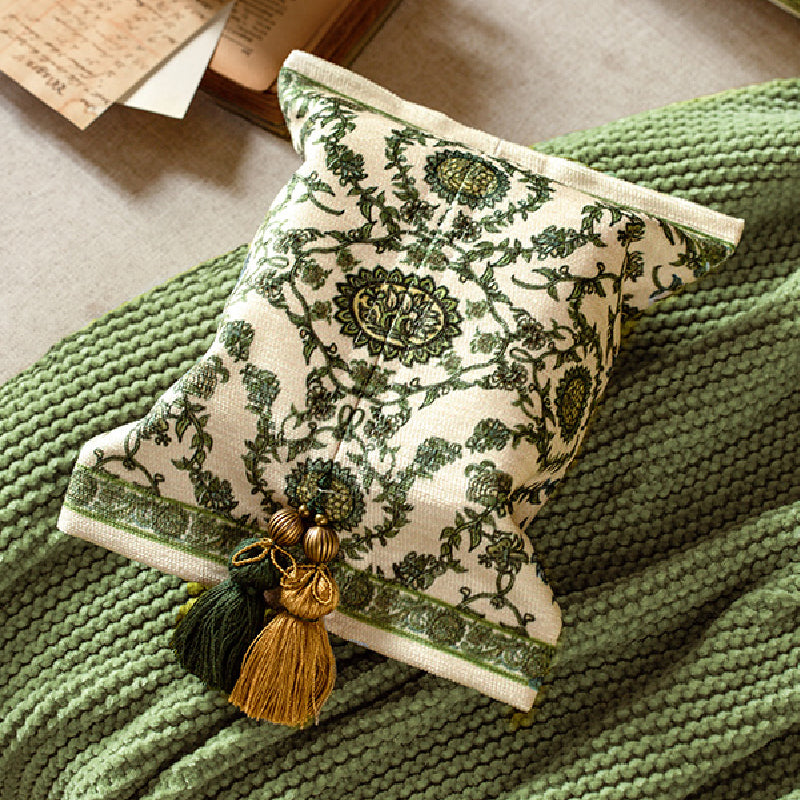 green ethnic vintage tissue case