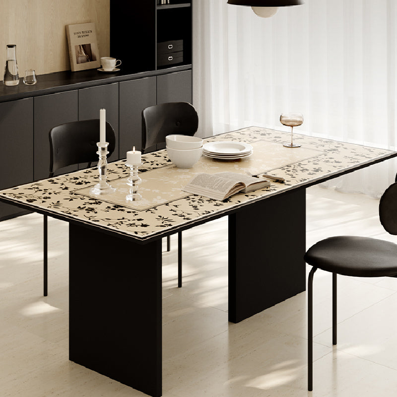 black moon light square table mat
