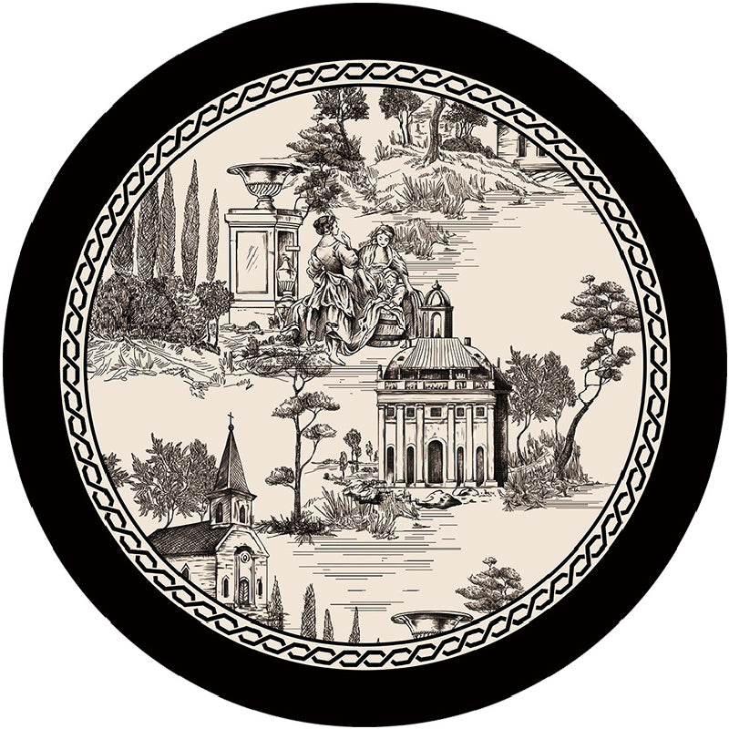 black frill elegance place mat