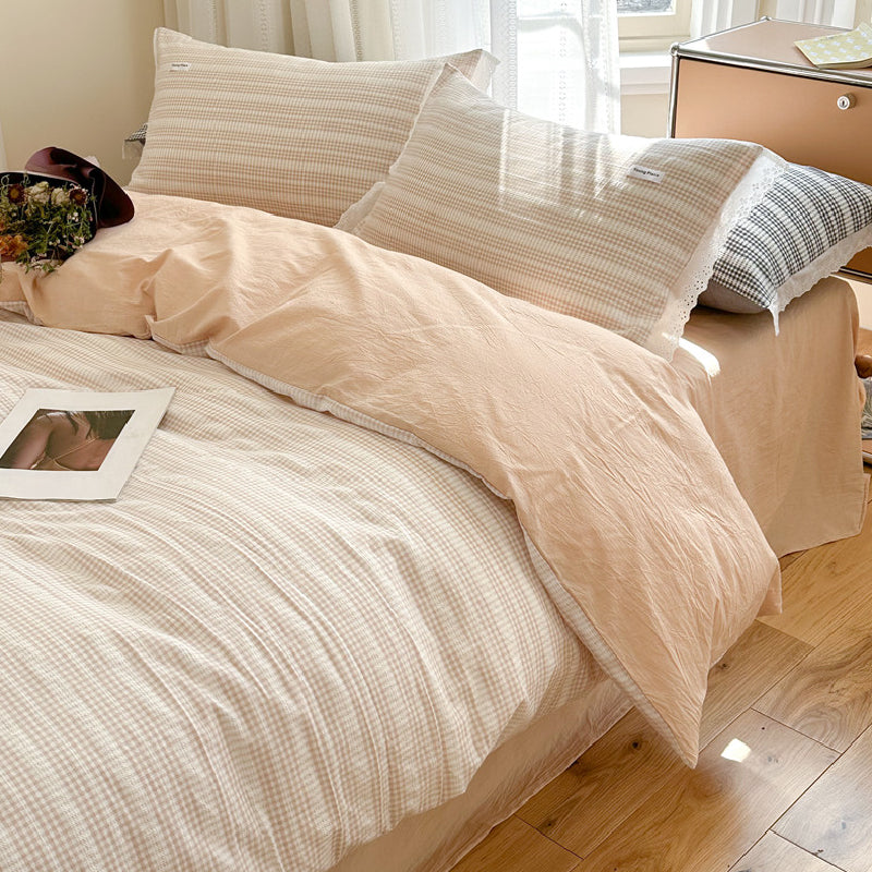 4color pastel color stripe bedlinen set