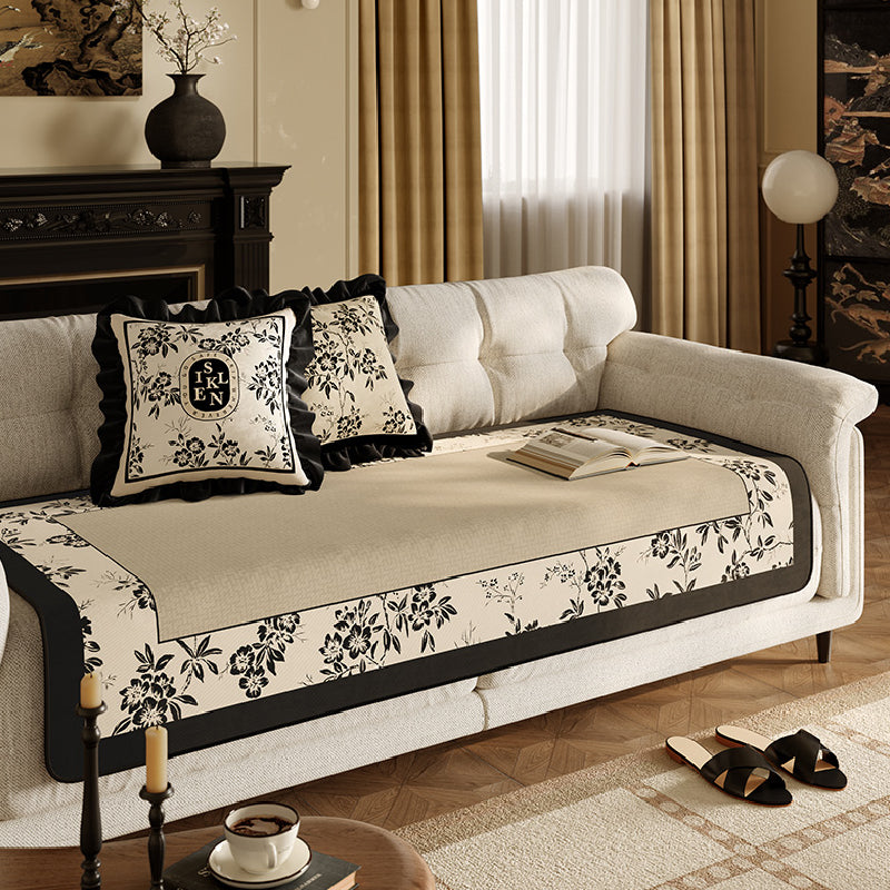 2design monotone floral sofa cover