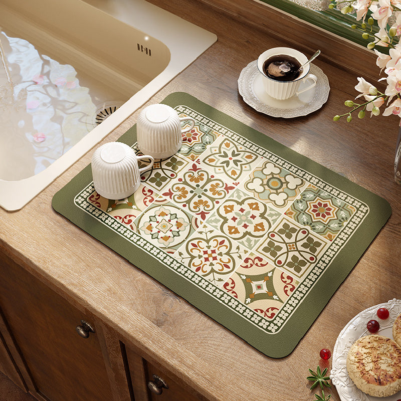 elegant geometric pattern bathroom coaster