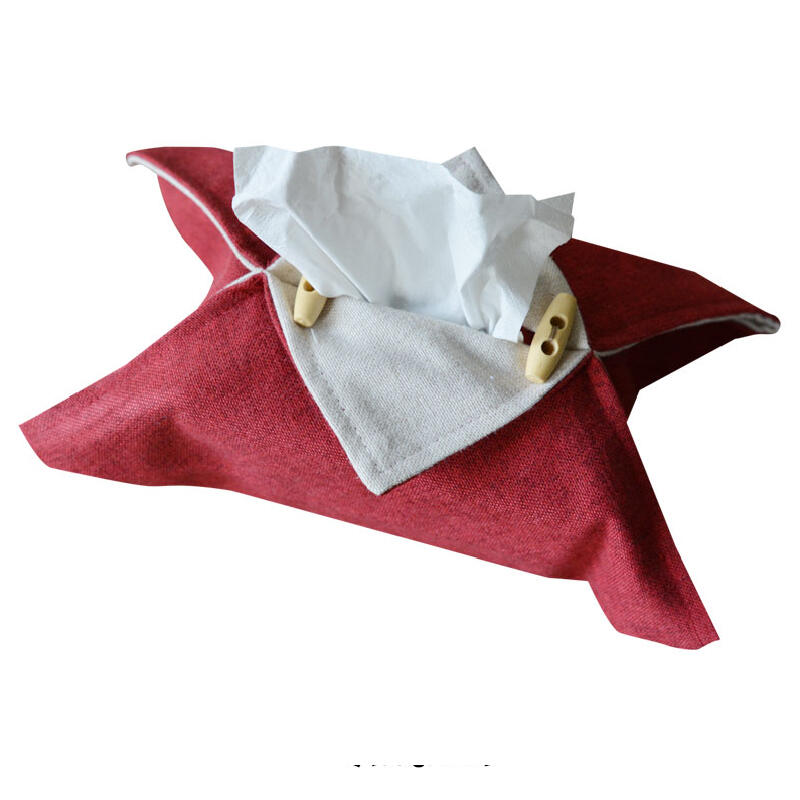 6color simple linen tissue case