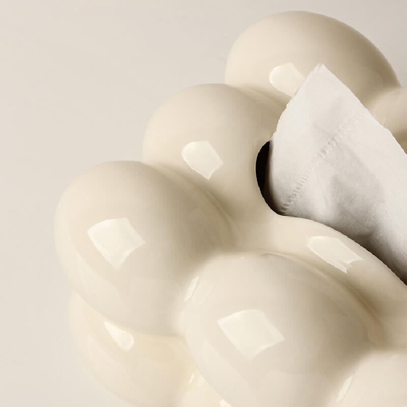 3color fluffy ceramic tissue case