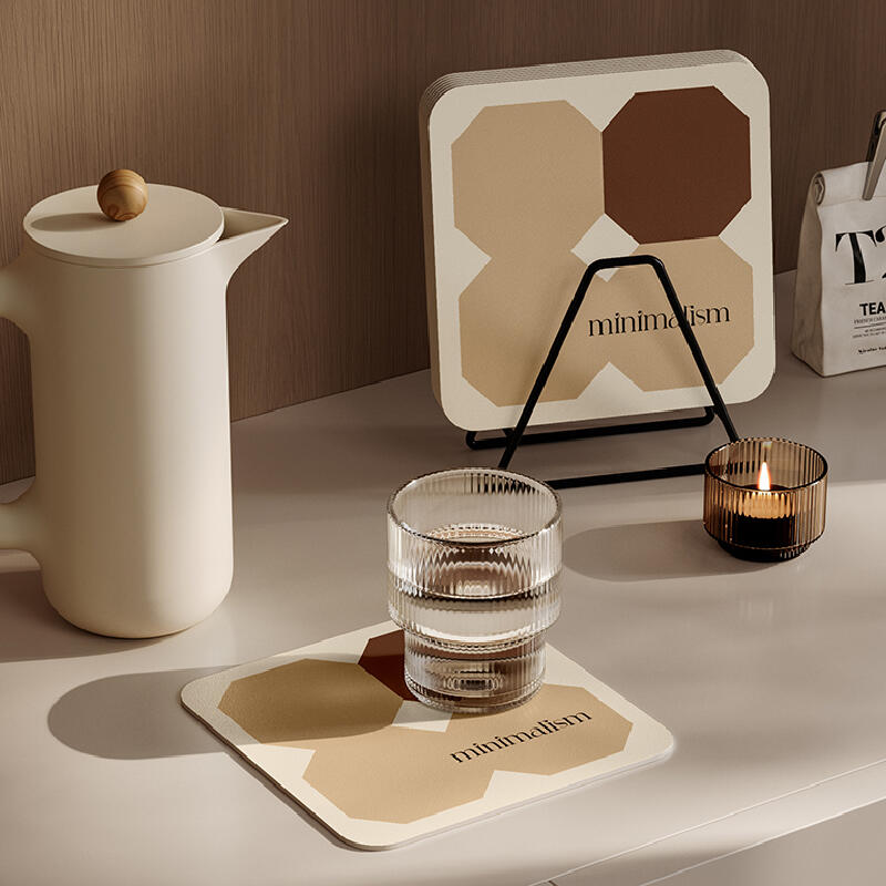 square minimalism brick coaster