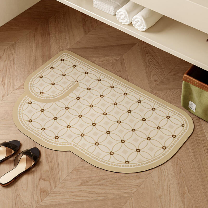french style tile bath mat