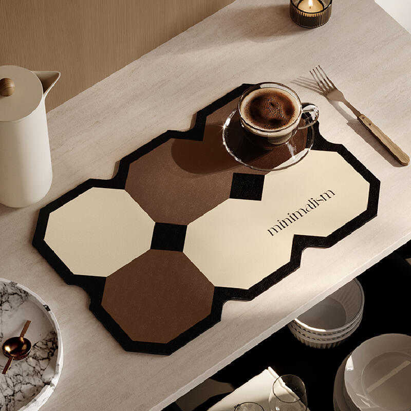 square minimalism brick sink mat