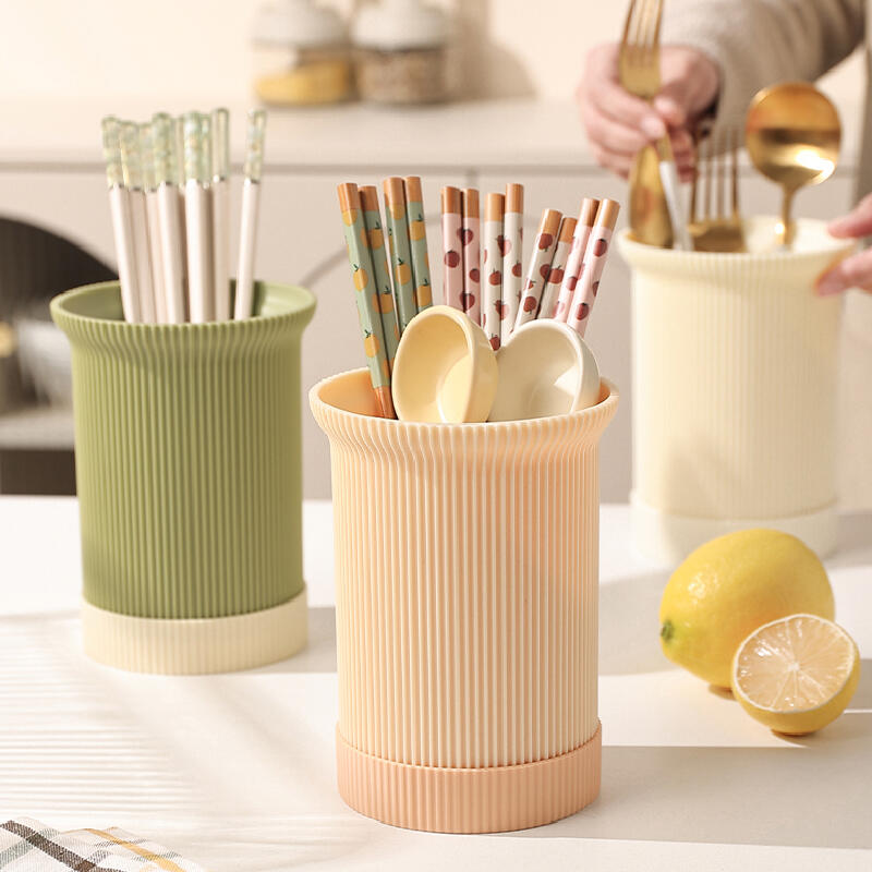 3color twotone natural cutlery stand drainer