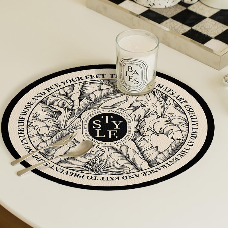4design floral round sink mat