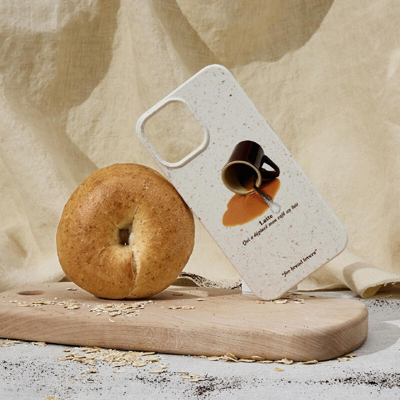 bagel latte natural iPhone case