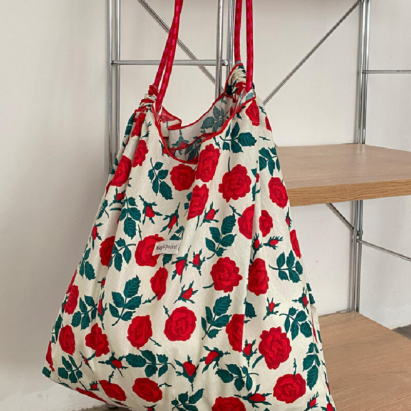 3design vivid floral tote bag