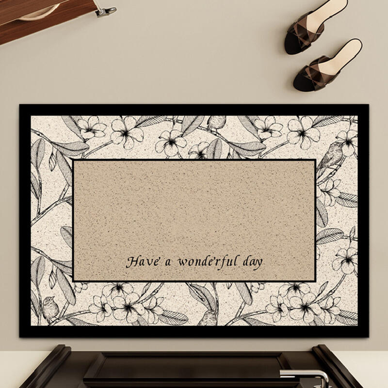 luxury wonderful flower door mat