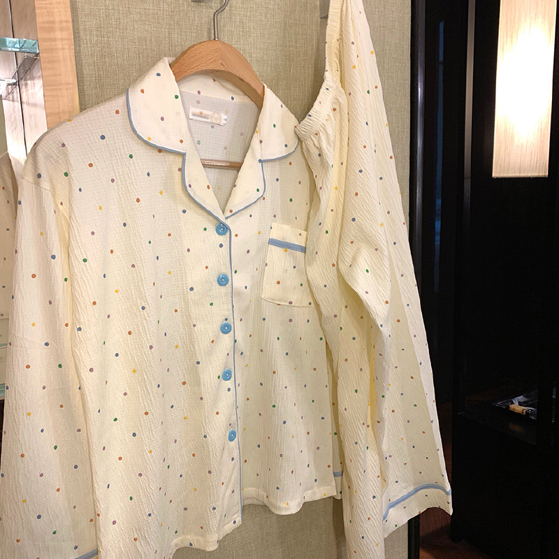 casual blue piping roomwear