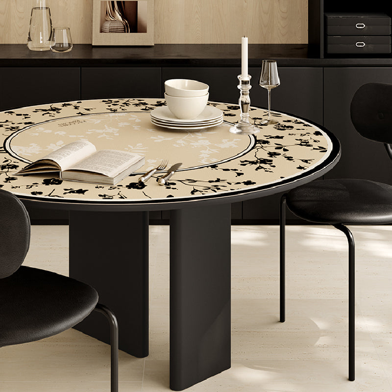 black moon light round table mat