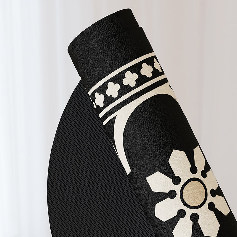 4design black morocco tile bath mat