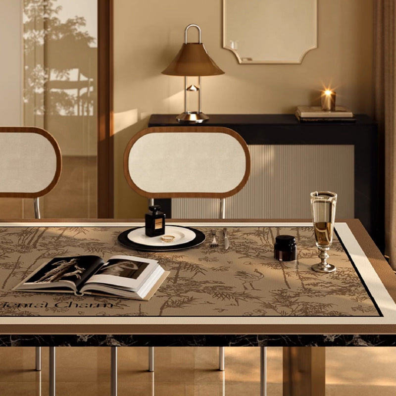 brown oriental charm table mat